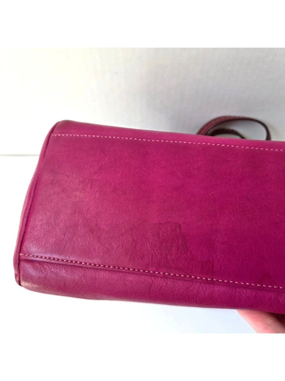 Coach Purse Soho Dowel Top Dual Tone Fuschia Satchel Bag Limited Edition 9749 - Picture 10 of 16